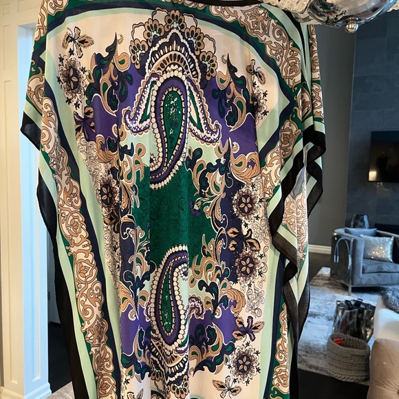 Mod INC INTERNATIONAL CONCEPTS caftan flowing top or cover up one size - Picture 3 of 17